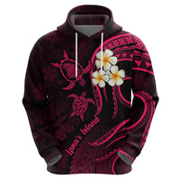 Hawaii Hoodie Lanai Islands Polynesian Sunset Plumeria Pink Vibe - Wonder Print Shop
