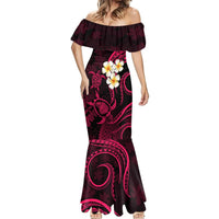 Hawaii Mermaid Dress Lanai Islands Polynesian Sunset Plumeria Pink Vibe - Wonder Print Shop