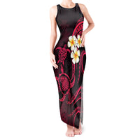 Hawaii Tank Maxi Dress Lanai Islands Polynesian Sunset Plumeria Pink Vibe - Wonder Print Shop