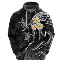 Polynesian Hawaii Hoodie Lanai Islands with Pacific Plumeria White Vibe - Wonder Print Shop