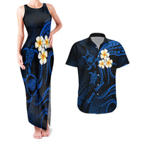 Hawaii Couples Matching Tank Maxi Dress And Hawaiian Shirt Kauai Islands Polynesian Sunset Plumeria LT9 - Wonder Print Shop