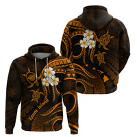 Hawaii Hoodie Kauai Islands Polynesian Sunset Plumeria Gold Vibe - Wonder Print Shop