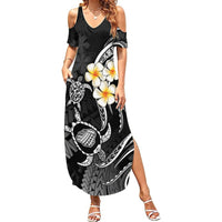 Polynesian Hawaii Summer Maxi Dress Kauai Islands with Pacific Plumeria White Vibe - Wonder Print Shop