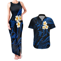 Hawaii Couples Matching Tank Maxi Dress And Hawaiian Shirt Kahoolawe Islands Polynesian Sunset Plumeria LT9 - Wonder Print Shop