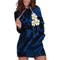 Hawaii Hoodie Dress Kahoolawe Islands Polynesian Sunset Plumeria - Wonder Print Shop