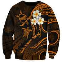 Hawaii Sweatshirt Kahoolawe Islands Polynesian Sunset Plumeria Gold Vibe - Wonder Print Shop
