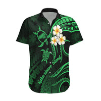 Hawaii Hawaiian Shirt Kahoolawe Islands Polynesian Sunset Plumeria Green Vibe - Wonder Print Shop