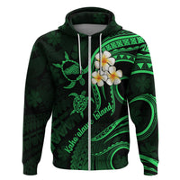 Hawaii Hoodie Kahoolawe Islands Polynesian Sunset Plumeria Green Vibe - Wonder Print Shop