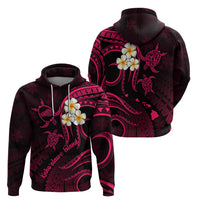 Hawaii Hoodie Kahoolawe Islands Polynesian Sunset Plumeria Pink Vibe - Wonder Print Shop
