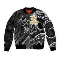 Polynesian Hawaii Bomber Jacket Kahoolawe Islands with Pacific Plumeria White Vibe LT9 - Wonder Print Shop