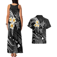 Polynesian Hawaii Couples Matching Tank Maxi Dress And Hawaiian Shirt Kahoolawe Islands with Pacific Plumeria White Vibe LT9 - Wonder Print Shop