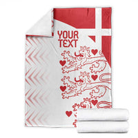 Custom Denmark Football Blanket Come On Danish Dynamite