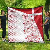Custom Denmark Football Quilt Come On Danish Dynamite - Wonder Print Shop