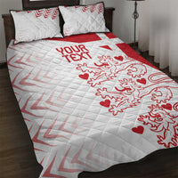 Custom Denmark Football Quilt Bed Set Come On Danish Dynamite - Wonder Print Shop