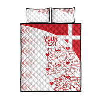Custom Denmark Football Quilt Bed Set Come On Danish Dynamite - Wonder Print Shop