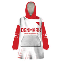 Custom Denmark Football Wearable Blanket Hoodie Come On Danish Dynamite - Wonder Print Shop