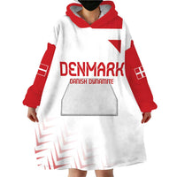 Custom Denmark Football Wearable Blanket Hoodie Come On Danish Dynamite - Wonder Print Shop