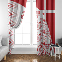 Custom Denmark Football Window Curtain Come On Danish Dynamite - Wonder Print Shop