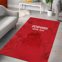 Custom Denmark Football Area Rug With Coat of Arm LT9 - Wonder Print Shop
