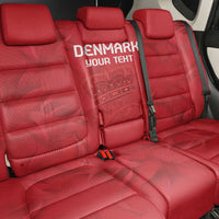 Custom Denmark Football Back Car Seat Cover With Coat of Arm LT9 - Wonder Print Shop