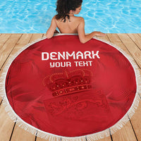 Custom Denmark Football Beach Blanket With Coat of Arm LT9 - Wonder Print Shop