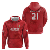 Custom Denmark Football Hoodie With Coat of Arm - Wonder Print Shop