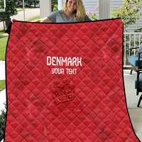 Custom Denmark Football Quilt With Coat of Arm - Wonder Print Shop