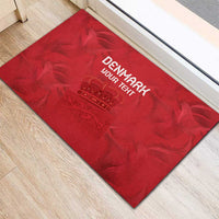 Custom Denmark Football Rubber Doormat With Coat of Arm - Wonder Print Shop