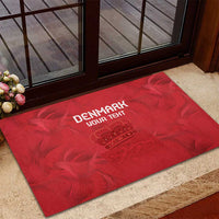 Custom Denmark Football Rubber Doormat With Coat of Arm - Wonder Print Shop