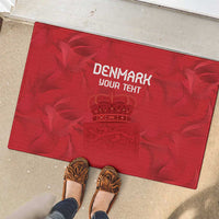 Custom Denmark Football Rubber Doormat With Coat of Arm - Wonder Print Shop