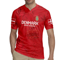 Custom Denmark Football Rugby Jersey With Coat of Arm - Wonder Print Shop