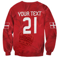 Custom Denmark Football Sweatshirt With Coat of Arm - Wonder Print Shop