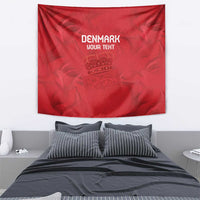 Custom Denmark Football Tapestry With Coat of Arm - Wonder Print Shop