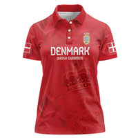 Custom Denmark Football Women Polo Shirt With Coat of Arm - Wonder Print Shop