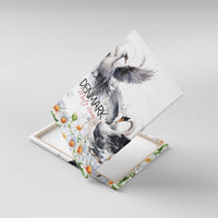 Denmark Mute Swan Canvas Wall Art With Chamomile Daisy Flowers LT9 - Wonder Print Shop