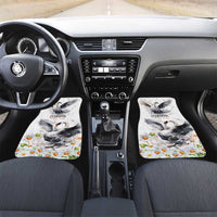 Denmark Mute Swan Car Mats With Chamomile Daisy Flowers LT9 - Wonder Print Shop