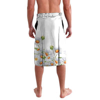 Denmark Mute Swan Lavalava With Chamomile Daisy Flowers - Wonder Print Shop