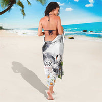 Denmark Mute Swan Sarong With Chamomile Daisy Flowers - Wonder Print Shop