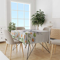 Denmark Mute Swan Tablecloth With Chamomile Daisy Flowers - Wonder Print Shop