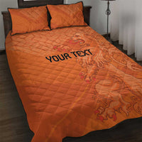 Custom Netherlands Oranje Football Quilt Bed Set Come On Het Nederlands Elftal - Wonder Print Shop