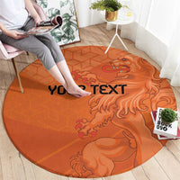 Custom Netherlands Oranje Football Round Carpet Come On Het Nederlands Elftal