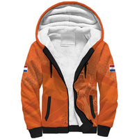 Custom Netherlands Oranje Football Sherpa Hoodie Come On Het Nederlands Elftal - Wonder Print Shop