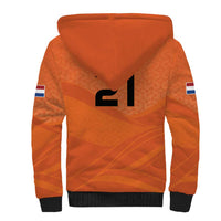 Custom Netherlands Oranje Football Sherpa Hoodie Come On Het Nederlands Elftal - Wonder Print Shop