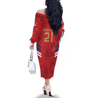 Custom Serbia Football Family Matching Off The Shoulder Long Sleeve Dress and Hawaiian Shirt Fudbalska reprezentacija Srbije - Wonder Print Shop