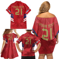Custom Serbia Football Family Matching Off Shoulder Short Dress and Hawaiian Shirt Fudbalska reprezentacija Srbije LT9 - Wonder Print Shop