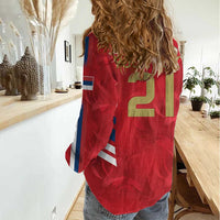 Custom Serbia Football Women Casual Shirt Fudbalska reprezentacija Srbije - Wonder Print Shop