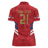 Custom Serbia Football Women Polo Shirt Fudbalska reprezentacija Srbije - Wonder Print Shop