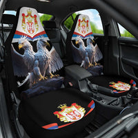 Serbia Silver Double-headed Eagle Car Seat Cover LT9 - Wonder Print Shop