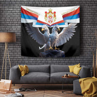 Serbia Silver Double-headed Eagle Tapestry - Wonder Print Shop