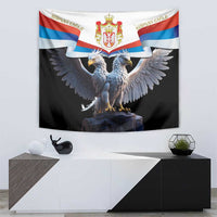 Serbia Silver Double-headed Eagle Tapestry - Wonder Print Shop